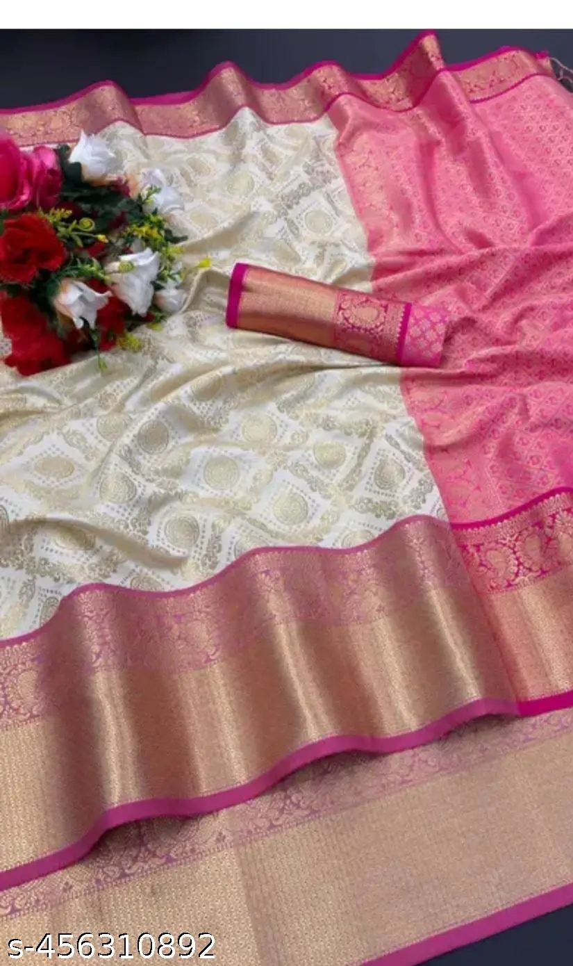 Jacquard Banarasi Silk Saree: Elegant Drape - Image 4
