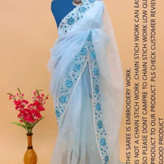 gzbiy_1024.webp Floral Embroidered Super Net Sari Blouse