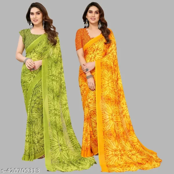 Anand Sarees: Georgette Daily Wear 2Pack