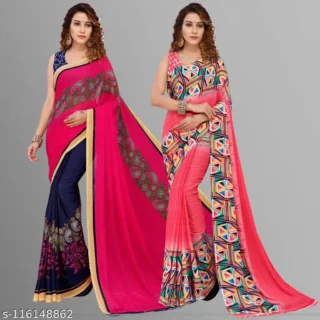 Georgette Daily Wear Saree Combo
