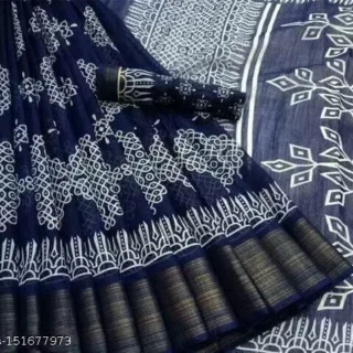 Azure Zari Cotton: Summer Saree Bliss