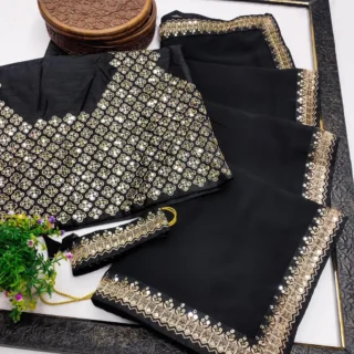 Elegant Georgette Saree with Designer Blouse