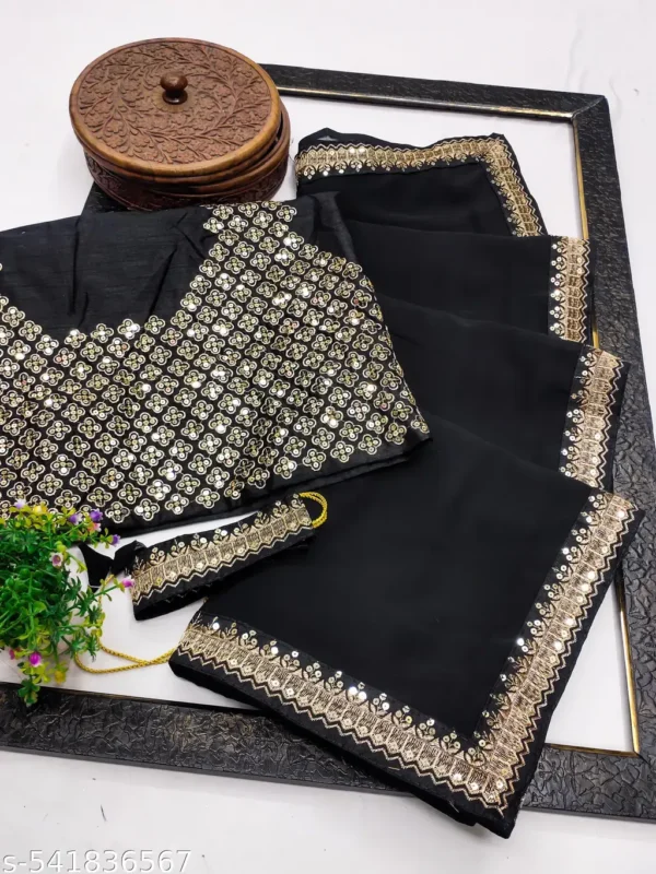 hjikk_1024.webp Elegant Georgette Saree with Designer Blouse