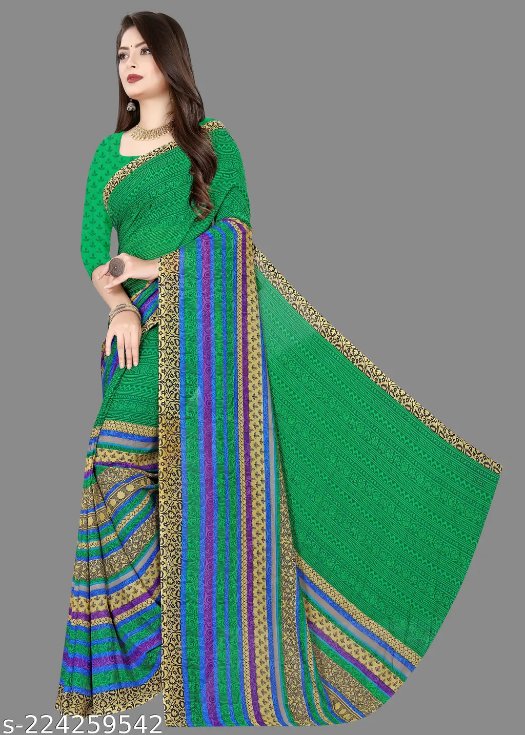 Dhyani Fashion Georgette Saree: Everyday Elegance - Image 2