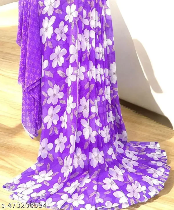 Printed Georgette Saree Blouse