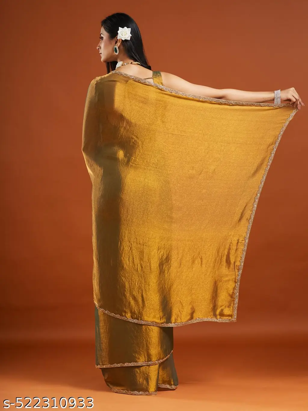 Zimichoo TwoTone Chiffon Saree - Image 3
