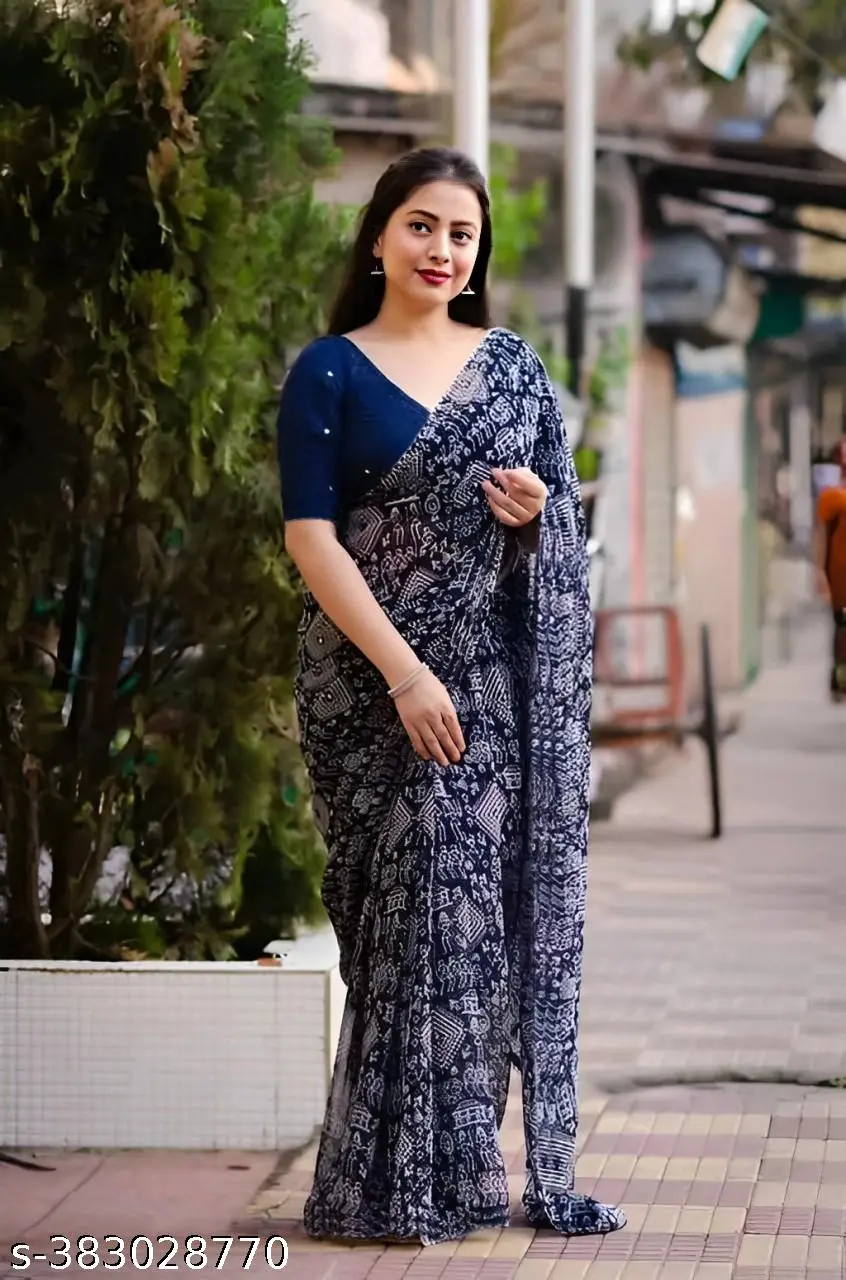 Elegant Georgette Saree: Lightweight & Flowing - Image 4