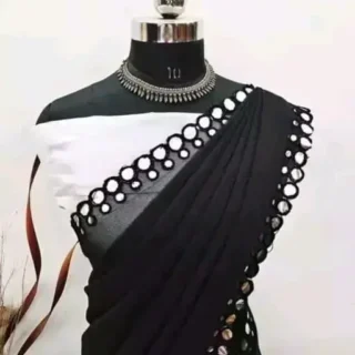 Fancy Georgette Cut Work Saree