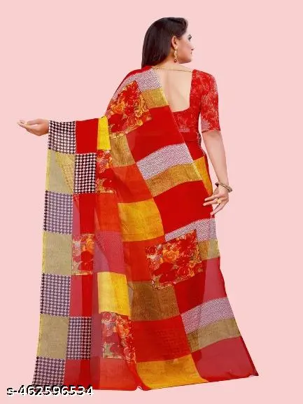 Elegant Georgette Saree: Traditional Style - Image 2