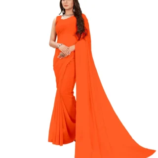 ilamp_1024.webp Elegant Solid Georgette Saree & Blouse