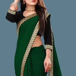 Maharani Lace Georgette Saree: Graceful Refinement