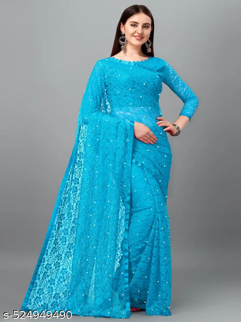 Elegant Net Saree for Women - Image 3
