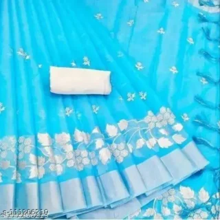 Chanderi Saree: Silver Elegance