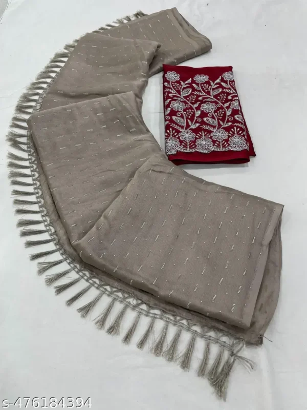 is0cx_1024.webp Elegant Grey Georgette Saree with Blouse