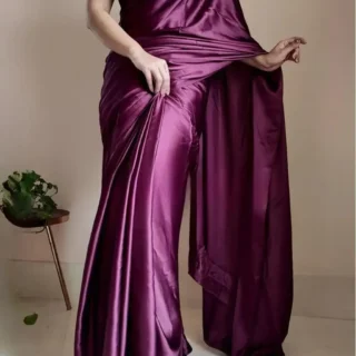 iwx34_1024.webp Purple Silk Satin Saree: Lustrous Drape
