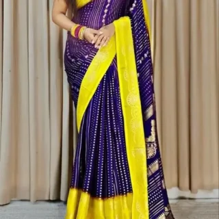 jdqgv_1024.webp Navsarjan Silk Foil Saree Blouse Set