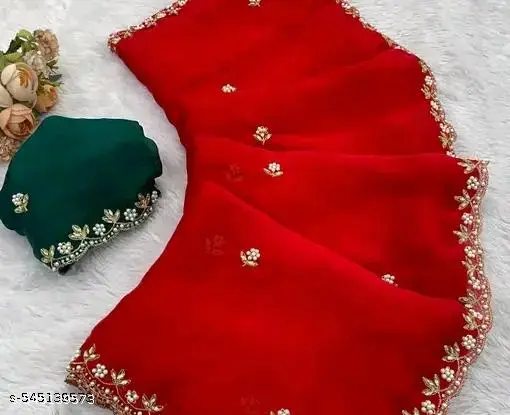 Chiffon Sarees: 2025 Party Wear Collection - Image 2