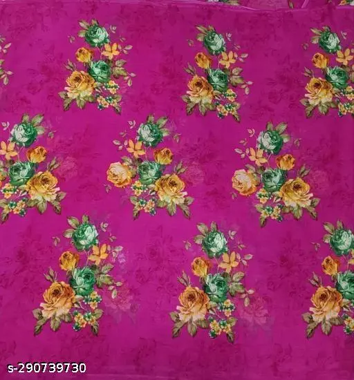 Combo Floral Georgette Sarees: Set of 2 - Image 3