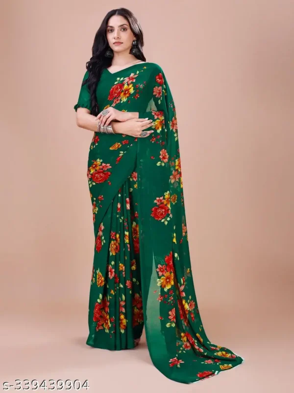 kbvrg_1024.webp Emerald Bloom: Sheer Georgette Blouse Piece