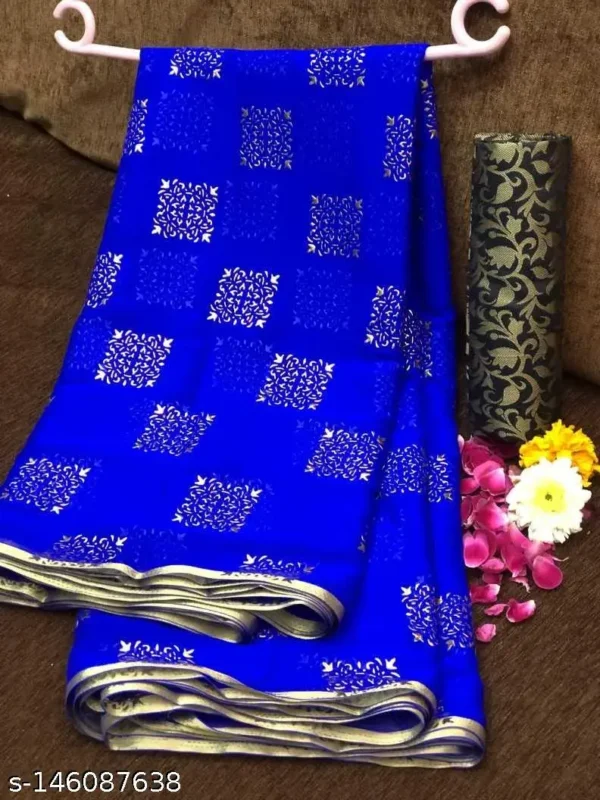 Georgette Foil Saree with Maharani Border