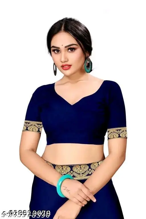 Elegant Cotton Art Silk Saree Blouse - Image 3