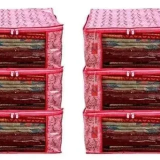 Printed Saree Covers Set of 6