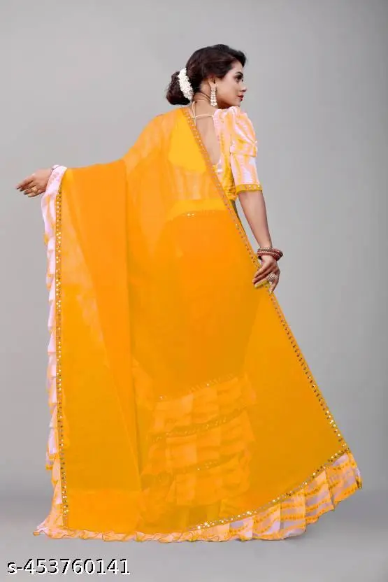 Ruffle Frill Saree Blouse Piece - Image 2