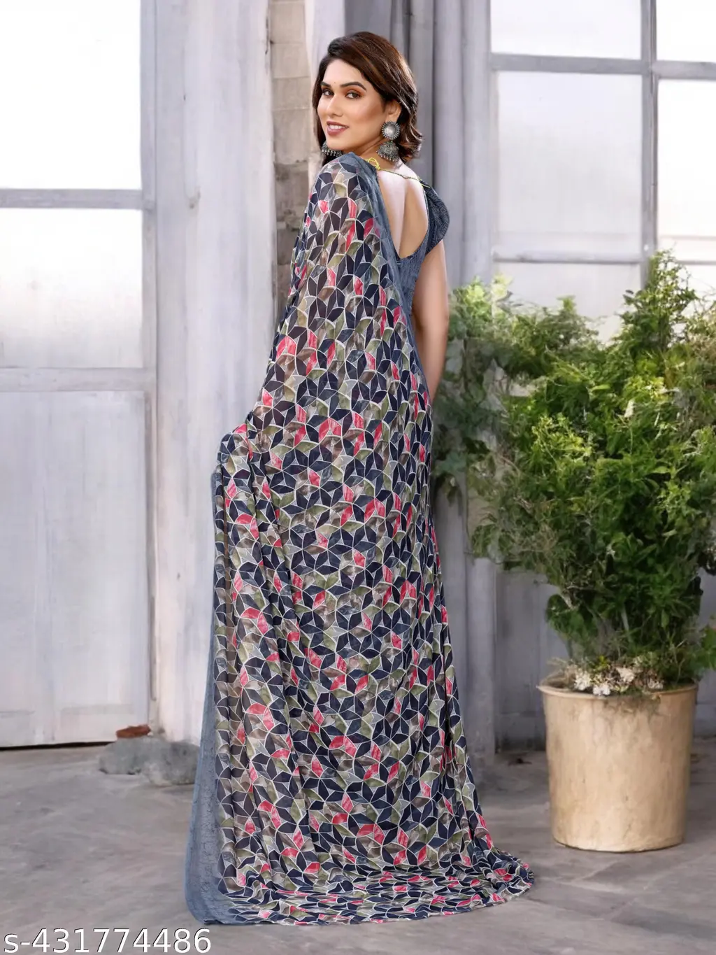 Daily Wear Georgette Saree Combo (2 Pack) - Image 2