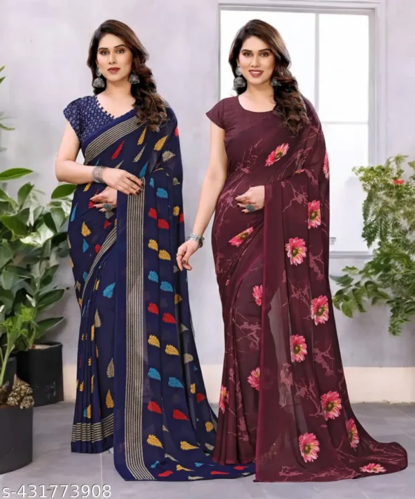 Georgette Sarees Combo: Daily Wear Elegance