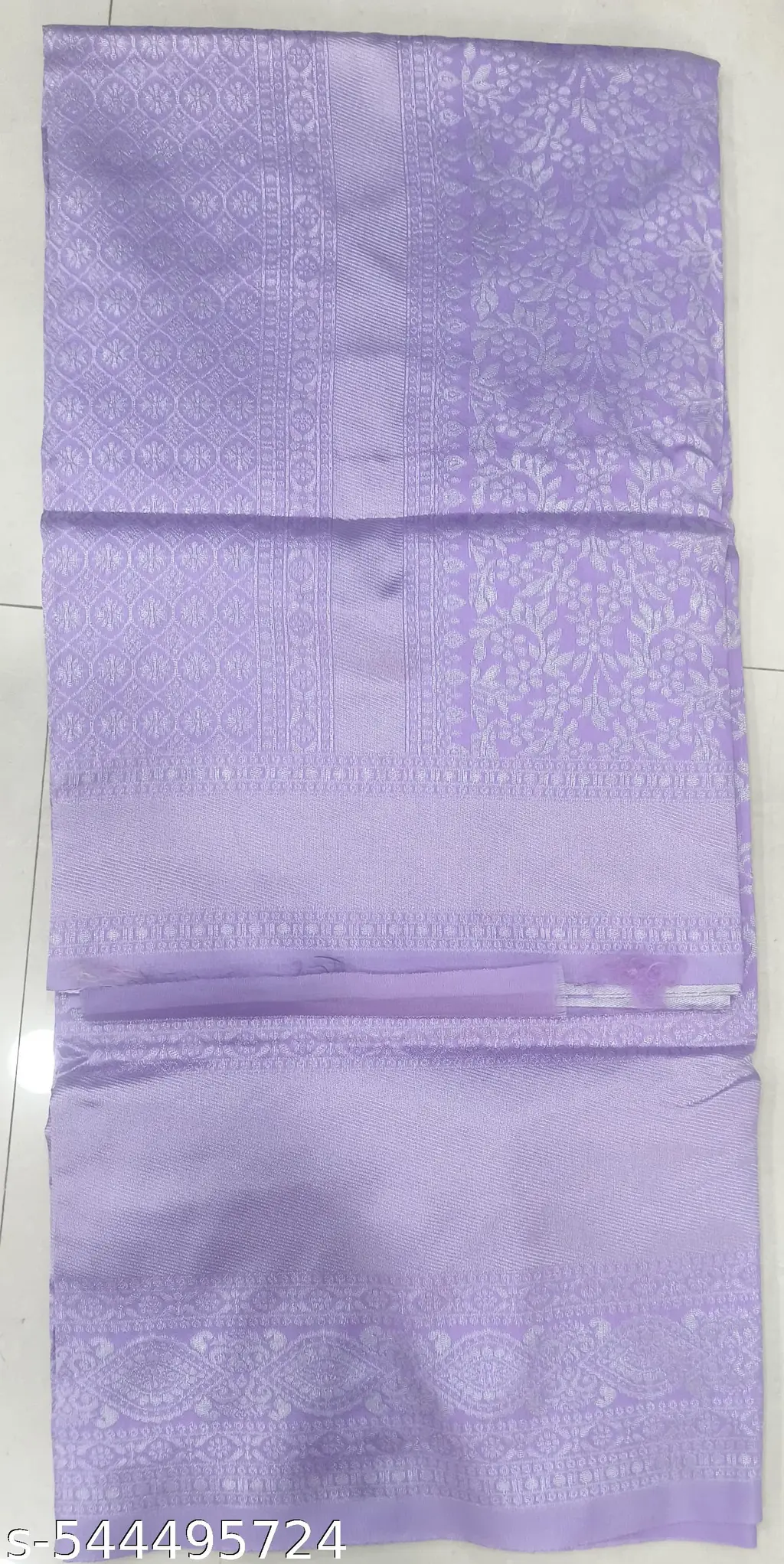 Lila Banarasi Silk Saree - Image 2