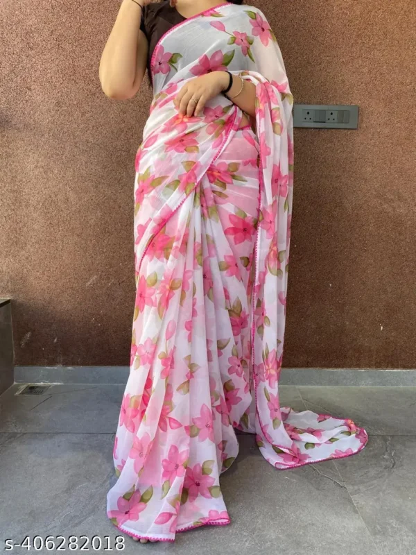 Floral Design Saree