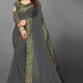 Elegant Georgette Saree: Simple & Chic