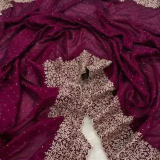 Zari Embroidery Sarees: Premium Diamond Work