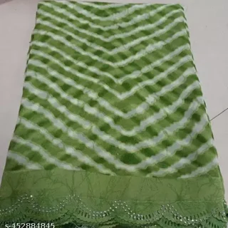 Elegant Georgette Saree with Lace Trim