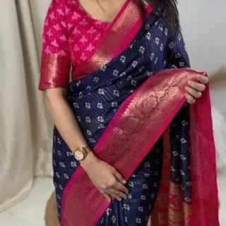 Dola Silk Jacquard Flower Saree