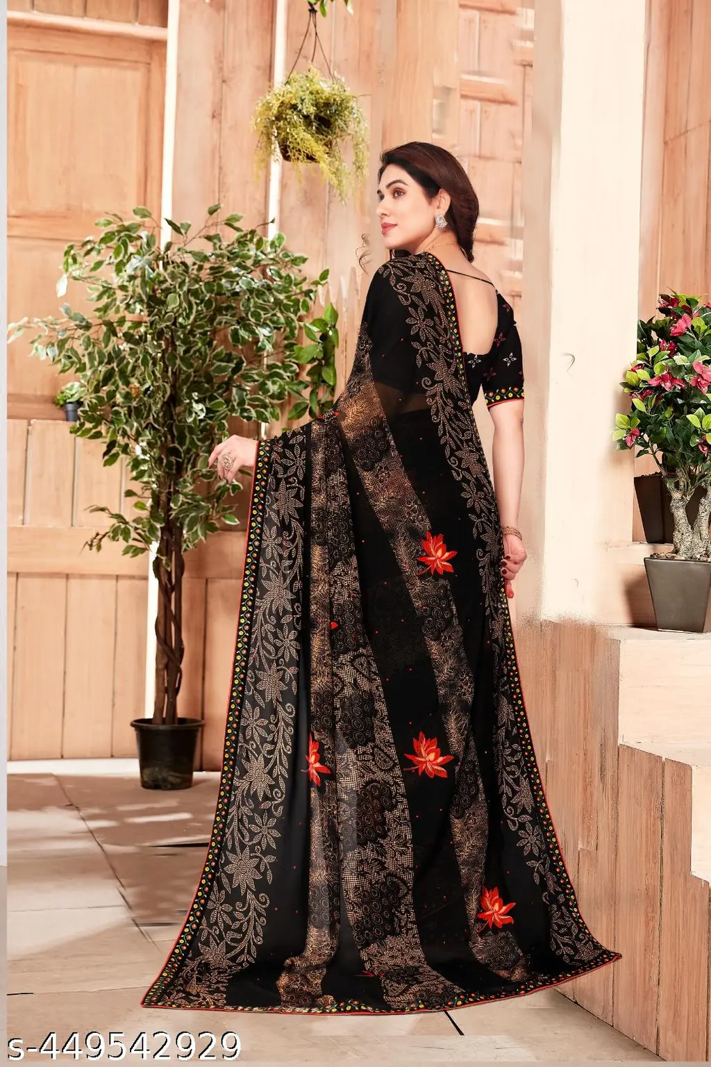 Georgette Printed Saree: Trendy Designer Drape - Image 2