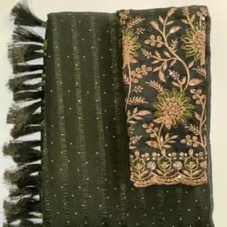 Chiffon Bollywood Saree with Blouse Piece