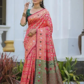 Jacquard Silk Blend Blouse