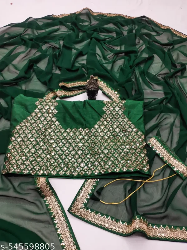 Elegant Georgette Saree with Designer Blouse