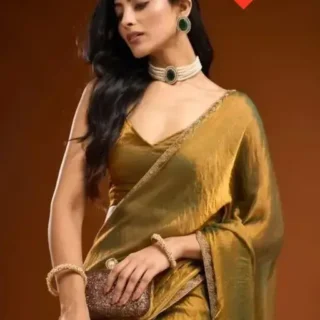 Bollywood Silk Saree: Beads & Stones