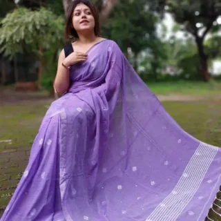 Fulia Handloom Khadi Butta Saree