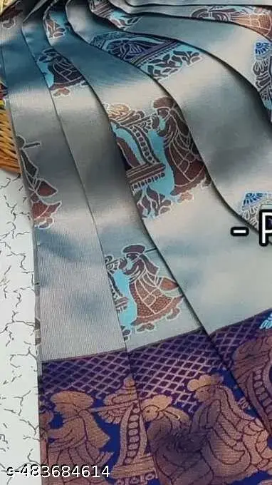 Art Silk Jacquard Saree: Wedding & Party - Image 2