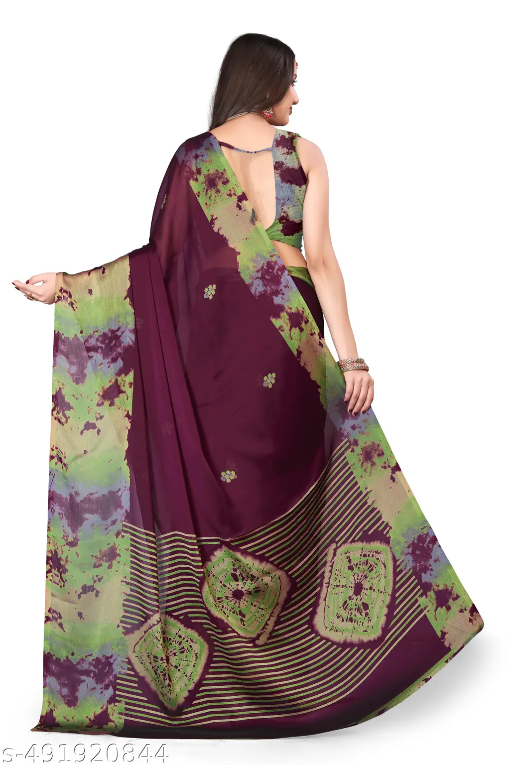 Bollywood Print Daily Saree - Image 3
