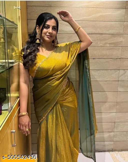 Elegant Beaded Stone Saree - Image 4