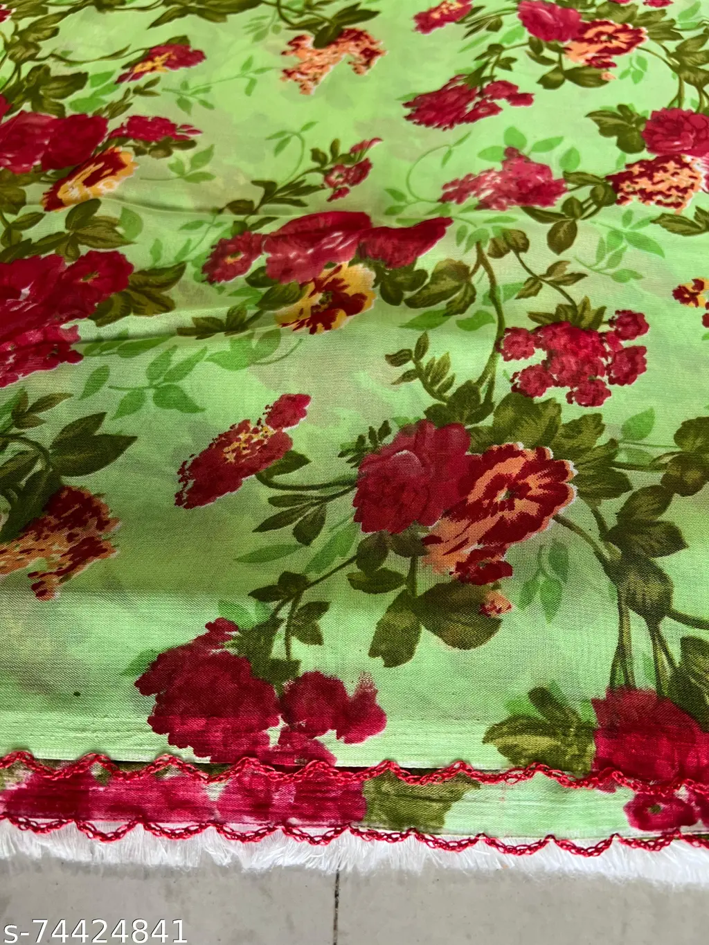 Lightweight Georgette Lace Sarees - Image 3