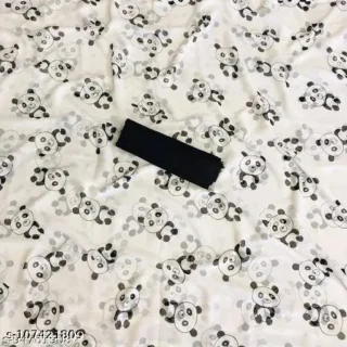 Panda Print Saree: Charming & Unique