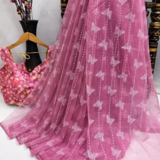 nzryr_1024.webp Elegant Organza Silk Saree & Blouse