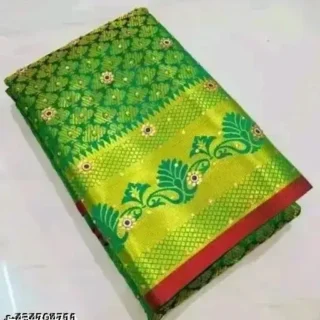 Green Brocade Silk Pattu Saree