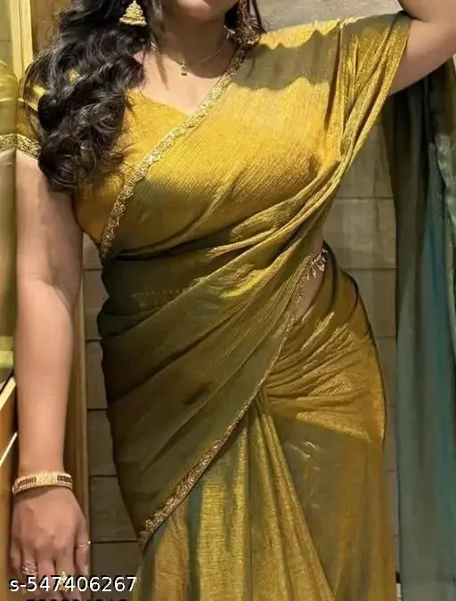 Chiffon Stone Saree Blouse: Party Perfect - Image 3
