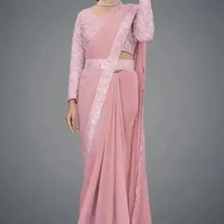 Sequined Embroidery Saree Blouse